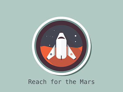Reach For The Mars badge icons mars space exploration