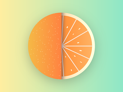 Gradient Orange design flat gradient icon illustration minimal orange vector