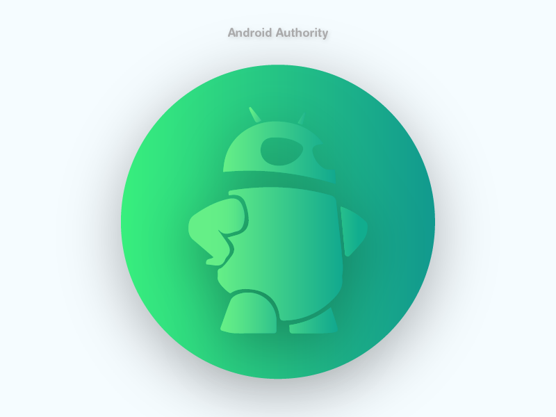 Android Authority android app logo branding gradient icon minimal flat vector illustration design