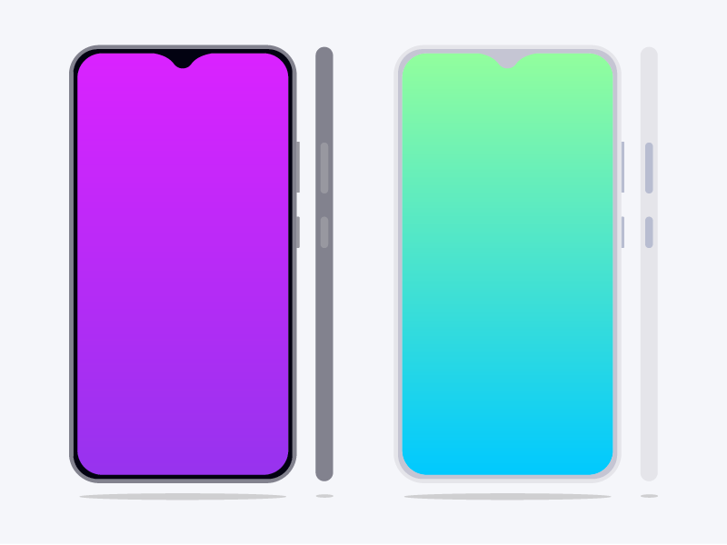 Phone Mockup mockup template mockups mockup gradient flat minimal vector illustration design