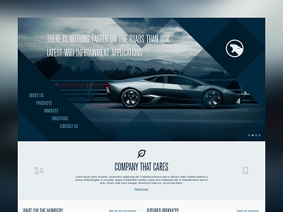 Diagonal flat website concept