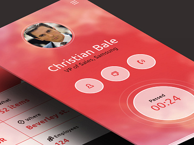 CRM mobile application crm dashboard flat ios7 mobile stats timer transparent