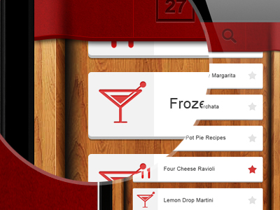 Recipes Mobile App - top part app drink iphone mobile recipe ribbon wood