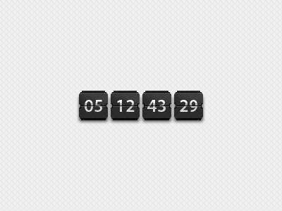 Simple countdown component component countdown dark list number