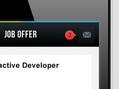 New Job Offers button clean icon iphone job message mobile new notification offer