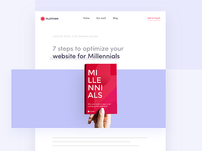 7 steps to optimize your website for Millennials blog clean design e book flat illustration interface millennials mobile navigation ui ux website