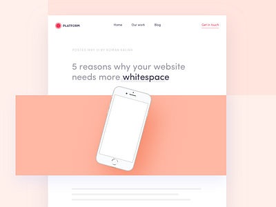 5 reasons why your website needs more whitespace app blog clean design flat interface knowledge mobile ui ui ux uxdesign website whitespace