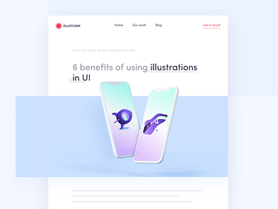 6 benefits of using illustrations in UI app blog branding design icon illustration interface logo ui ux website
