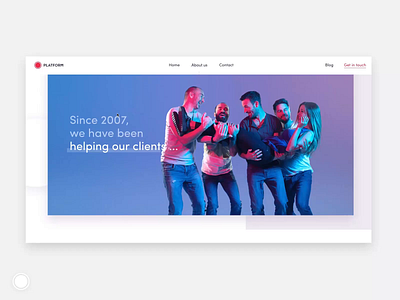 PLATFORM About Us about page about us aboutus animation clean design flat ui ux website