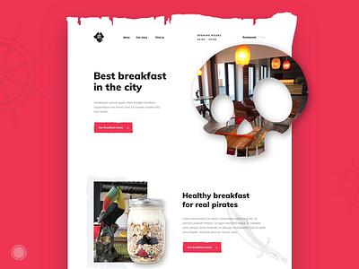 Pirates Homepage branding clean design flat homepage interface logo typography ui ux website