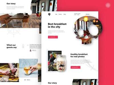 Pirates Homepage part 2 clean design homepage interface restaurant ui ux website