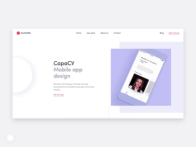 PLATFORM Our Work animation clean design interface our work portfolio ui ux website website design