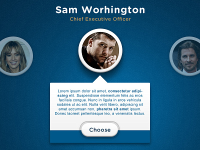 Selection button circle clean face people select