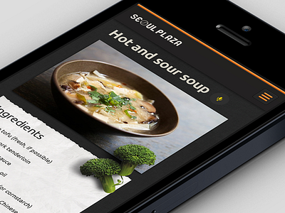 Recipe Mobile android food icon ingredients iphone iphone5 menu mobile navigation recipes