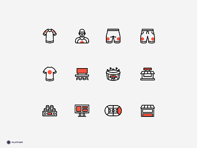 Sponsor.online - Inventory Icons design design system football football badge football club footballer icon iconography icons set illustration pitch soccer soccer badge soccer ball sport ui