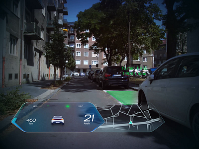 The Future of AR in Cars - Intelligent Parking animation ar augmentedreality automotive automotive industry autonomous car car car interface cars case study dashboard design future futurism ui ux windshield