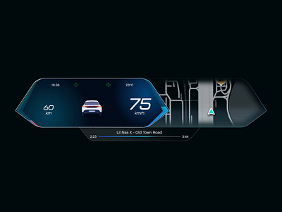 The Future of AR in Cars - Designing for Augmented reality animation ar augmentedreality automotive automotive industry autonomous car car car interface cars case study dashboard design future futurism ui ux windshield