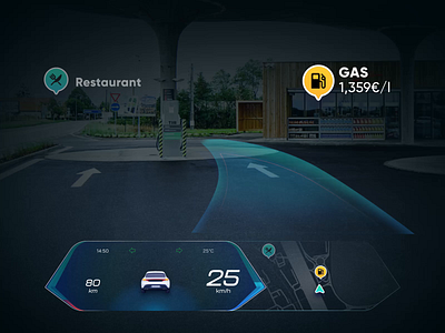 The Future of AR In Cars - Live POIs animation ar augmentedreality automotive automotive industry autonomous car car car interface cars case study dashboard design future futurism ui ux windshield