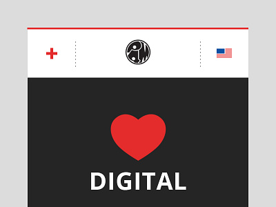 Top part of our mobile website digital flag header heart love mobile navigation responsive website