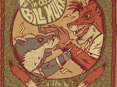 Fantastic Mr.Fox bill murray comics fantastic mr.fox fox india ink movie poster nathan doverspike poster wes anderson