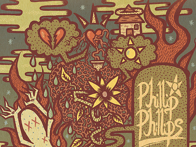 Phillip Phillips Commemorative Poster band commemorativeposter doverspike illustration indiaink ink nathan nathandoverspike phillip phillipphillips phillips poster