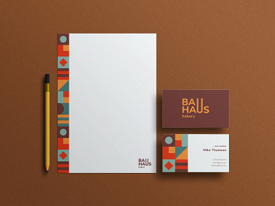 Graphic identity for bakery "Bauhaus" adobe illustrator advertisign bakery branding design documents figma graphic design logo mockup project vector