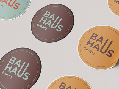 Stickers for bakery "Bauhaus"