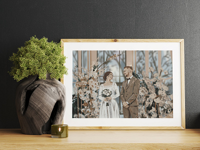 Illustration for the newlyweds