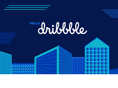 Hello Dribbble 2 design illustration vector