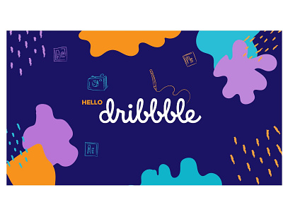 Hello dribbble 3 branding design illustration vector web