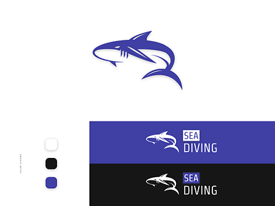 Sea Diving Logo Design animal branding design design logo diving fish graphic design identity ikan illustration laut logo logo design logo type orca paus sea shark swimming whale