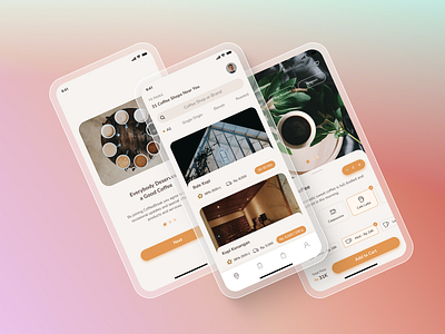 Aleph Coffee App brown coffee coffee app design figma figma design food app gradient kopi mobile mobile app mobile design research ui ui design ui ux uidesign uiux design ux ux design