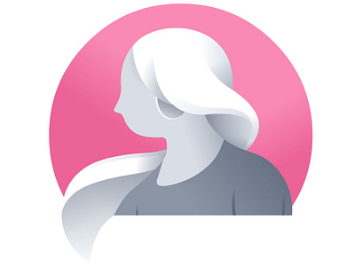 Woman Colposcopy Explained greyscale pink profile woman