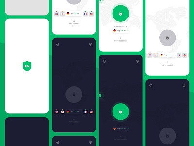 P.H VPN android app design graphic mobile test ui ui app vpn app xd