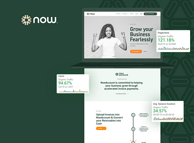 NowCorp Redesign and New Site - Made for metrics branding design finance fintech illustration landing page logo pattern ui ui ux vector webflow website