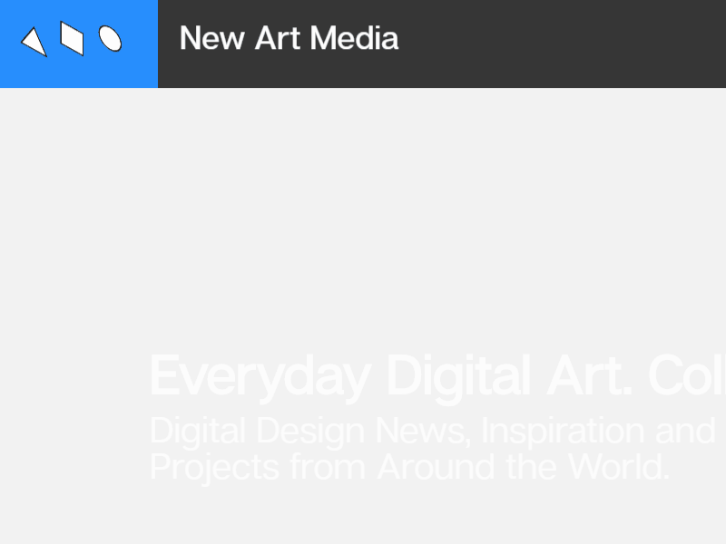 New Art Media Animation Main bright community design blog design site fontend posting loud new art media redesign social web website wordpress