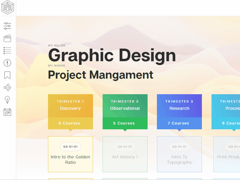 Ixd Learning Track Page - Now called Kube course course grid dropdown edu education grid hover ixdi learning webflow