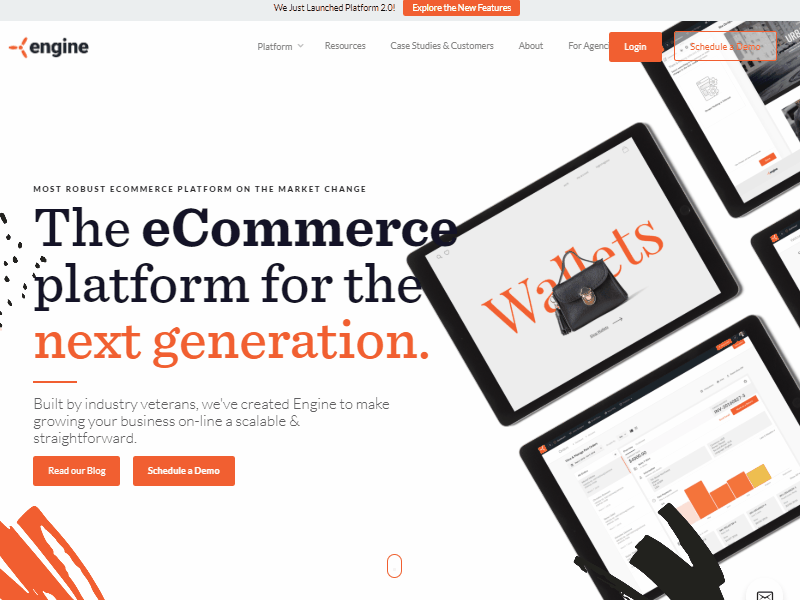 Engine Commerce Homepage Concept