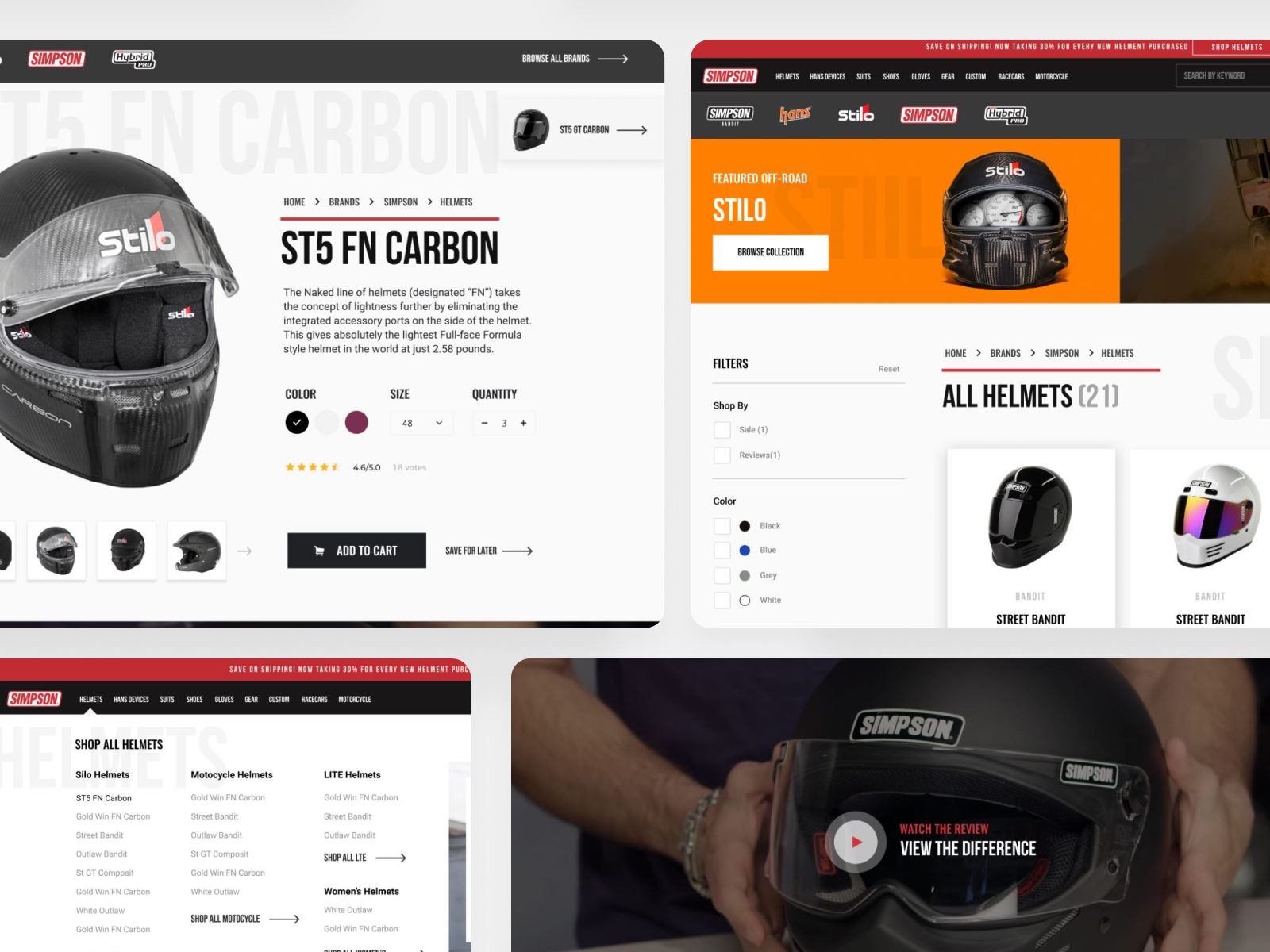 Simpson Helmet Dept. Redesign by Tayler Freund on Dribbble