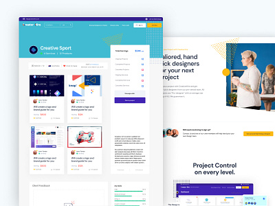 Creative Hire Inner Pages animation brand branding dashboard design illustration landing page ui webflow website