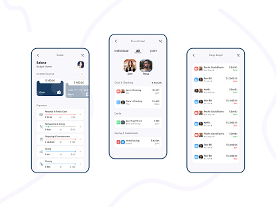 Finance App account accounts app design app ui bank bank card budget card cash design expenses finance financial illustration income investments mobile app saving ui ui ux