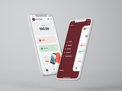 Finance App app design app ui bank banking design drawer finance app finance app design financial app home page mobile app mobile app design ui ui ux uiux