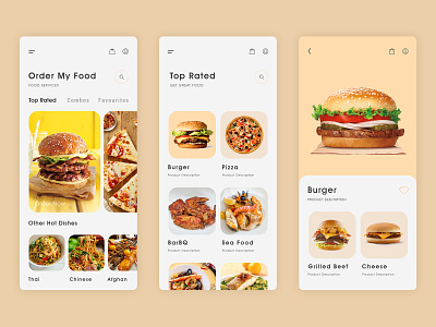 Order My Food App Concept app app design app screens ecommerce app uidesign uiux user experience ux userinterface visual design