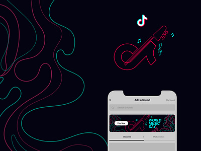TikTok Music day Banner Design
