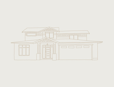 Hygge House in Sechelt illustration line drawing