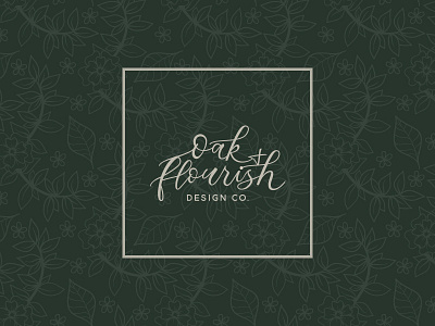 Oak + Flourish Design Co. branding lettering logo modern calligraphy