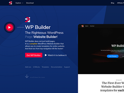 WP Builder Website Homepage