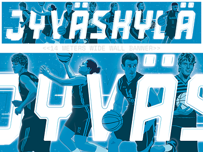 Gigantic Basketball Banner banner basketball design finland illustration illustrator sports vector