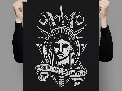 Dark Prayers Cult Clothing black crests dark illustration kickstarter logo poster design shirt design