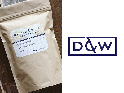 Dapper & Wise Coffee Roasters coffee eco eco packaging forefathers identity label logo design package design packaging typography